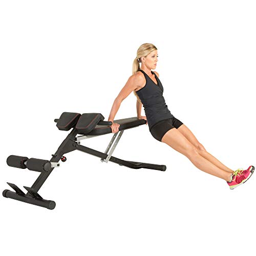 FITNESS REALITY X-Class Light Commercial Multi-Workout Hyperextension Bauch- und Rückentrainer, Schwarz