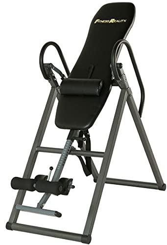 FITNESS REALITY 790XLT Inversionstisch mit Rückenkissen, verstellbar bis 1,98m Körpergrösse, 136kg maximales Benutzergewicht, volle vertikale Inversion bis 180 Grad