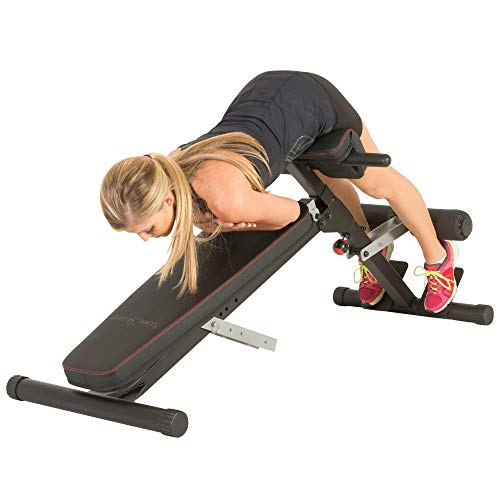 FITNESS REALITY X-Class Light Commercial Multi-Workout Hyperextension Bauch- und Rückentrainer, Schwarz