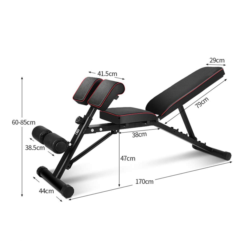 soges Hantelbank Klappbar Trainingsbank Klappbare Deluxe Beinhalterung für Bauchtraining Rückentraining Multifunktions-Hantelbänke für Krafttraining zu Hause, PSBB004-1