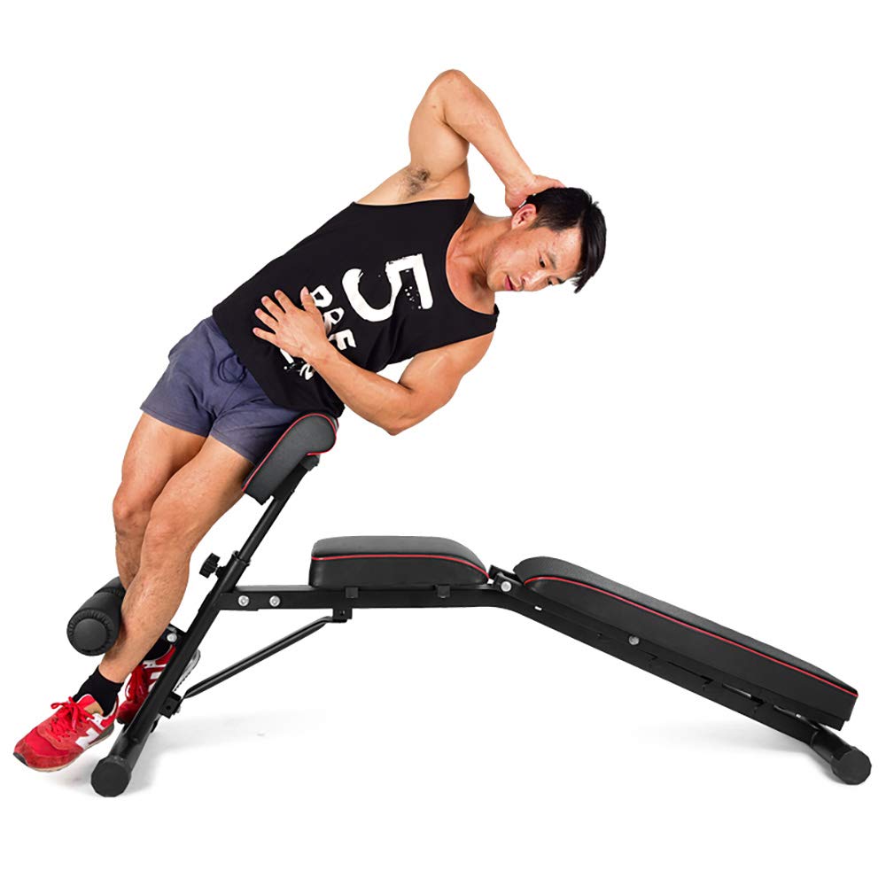 soges Hantelbank Klappbar Trainingsbank Klappbare Deluxe Beinhalterung für Bauchtraining Rückentraining Multifunktions-Hantelbänke für Krafttraining zu Hause, PSBB004-1