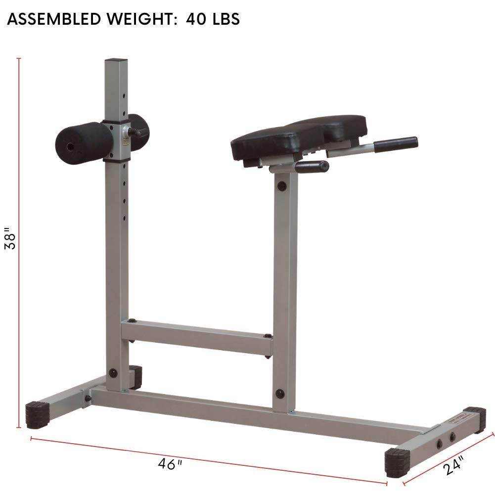 Body-Solid PCH-24X Powerline-Serie Rückentrainer | Rückenstrecker | Roman Chair | Hyperextension | Bauchtrainer