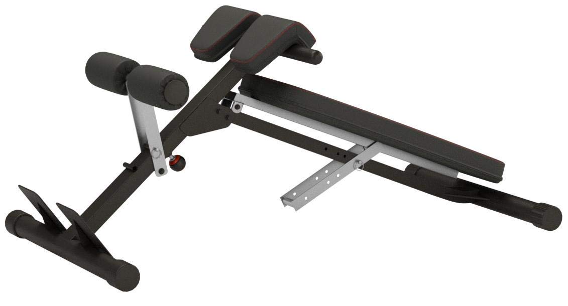 FITNESS REALITY X-Class Light Commercial Multi-Workout Hyperextension Bauch- und Rückentrainer, Schwarz