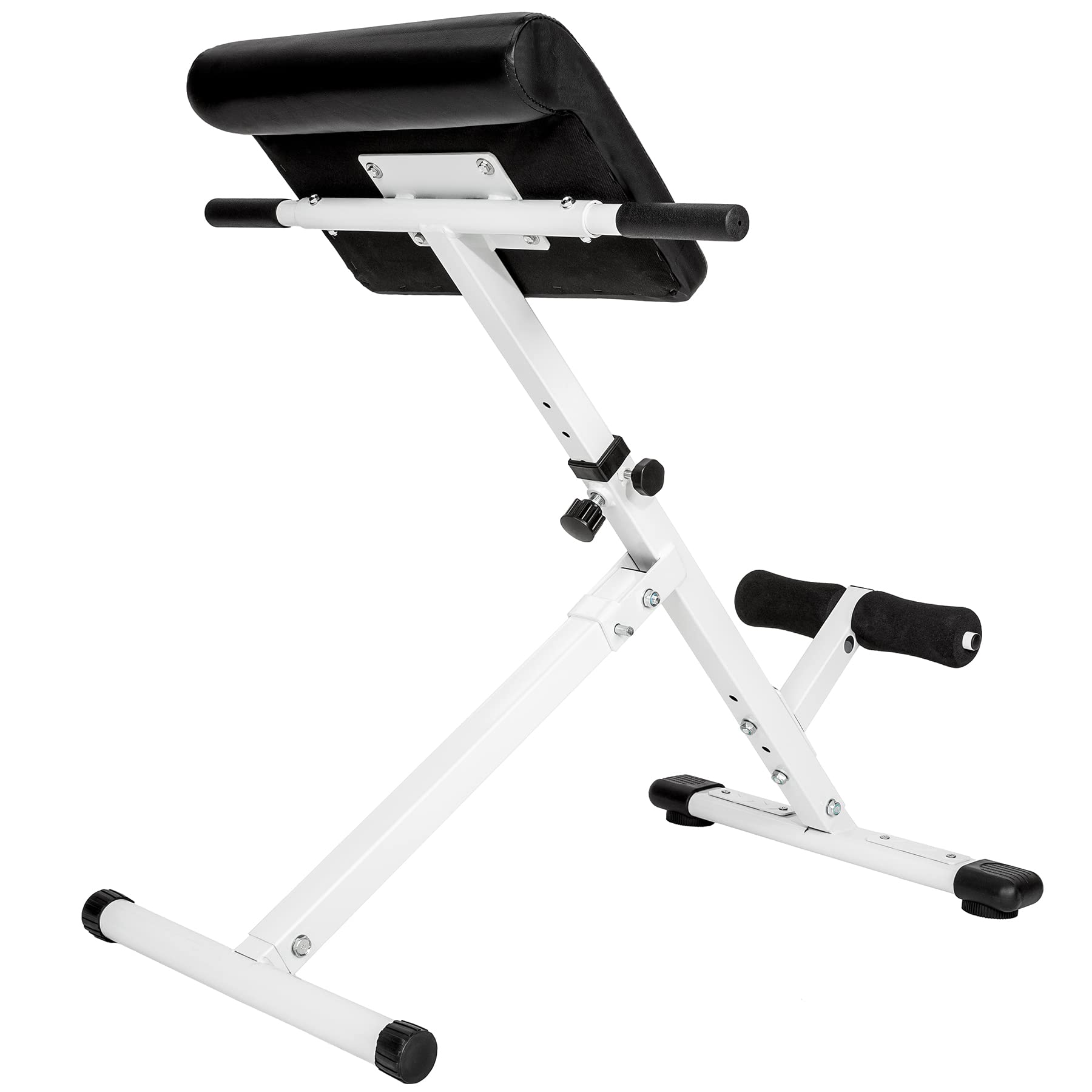 tectake® Hyperextension Trainingsbank, Hantelbank klappbar, Rückentrainer und Bauchtrainer, Bauchmuskeltrainer, gepolsterte Bank, Schrägbank für Bauch Beine Po Workout, Equipment für Home Gym