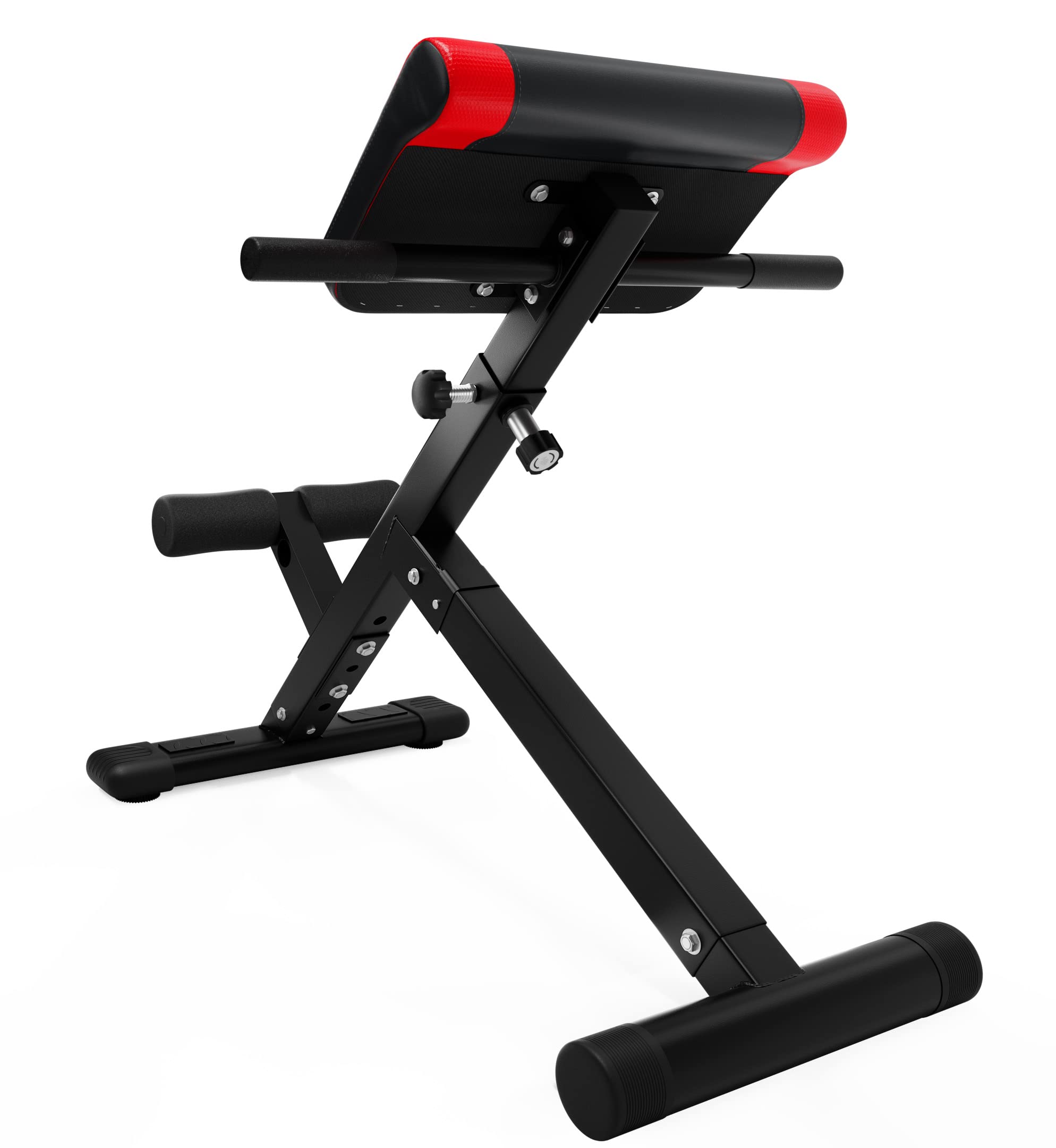Hop-Sport Hyperextensions Bauch- & Rückentrainer, Klappbarer Bauchmuskeltrainer für Zuhause, Verstellbare Fitnessgeräte für Effektives Krafttraining, 120 kg Max. Belastbarkeit