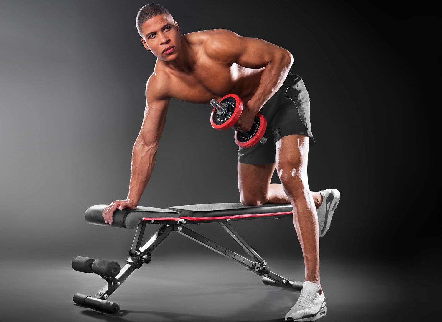 Sportstech Hantelbank Klappbar für Zuhause, 40in1 Schrägbank & Flachbank mit Bankdrücken, Rückentrainer, bench press, Deutsche Qualitätsmarke, sicheres Verstellsystem, BRT400