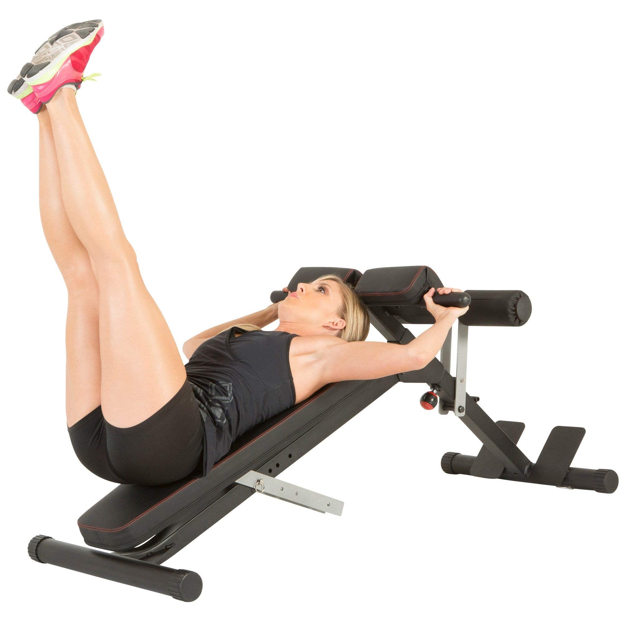 FITNESS REALITY X-Class Light Commercial Multi-Workout Hyperextension Bauch- und Rückentrainer, Schwarz