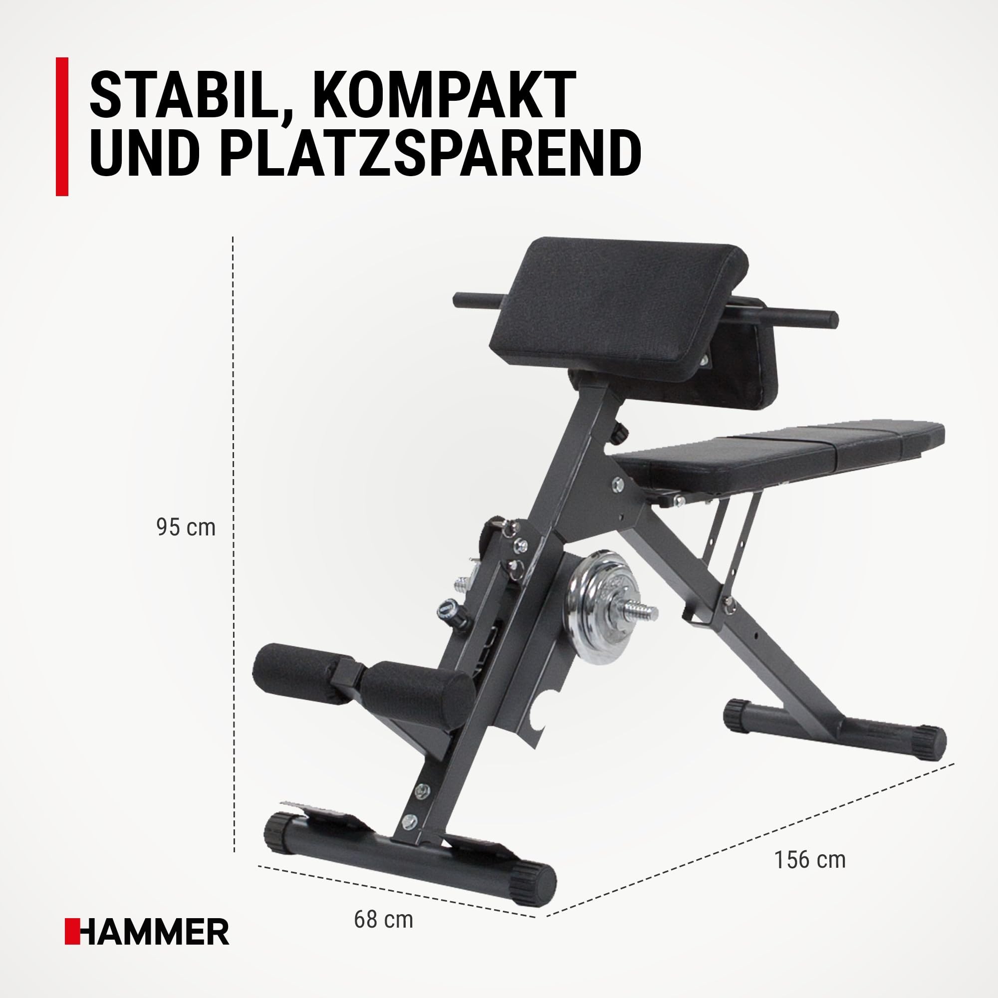 HAMMER Bauch Rückentrainer Ab And Back Trainer Bauch-rückentrainer, schwarz,