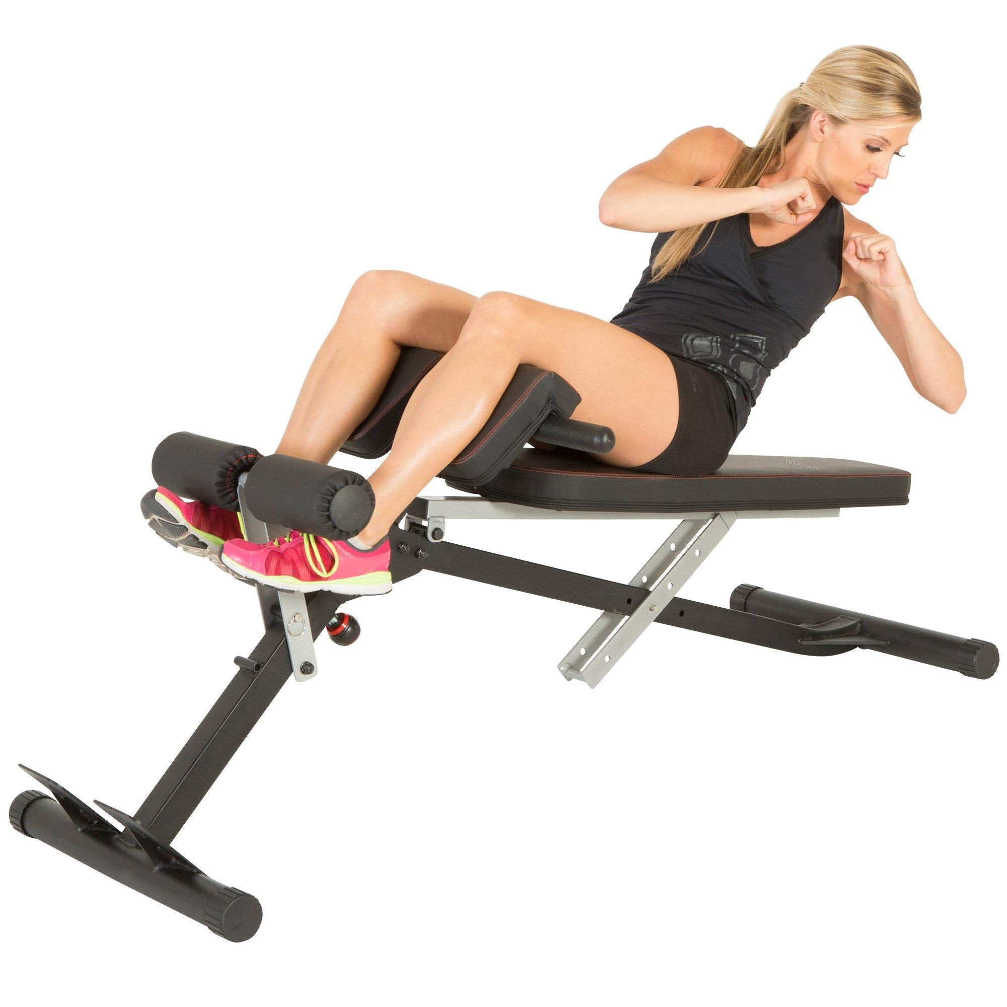 FITNESS REALITY X-Class Light Commercial Multi-Workout Hyperextension Bauch- und Rückentrainer, Schwarz