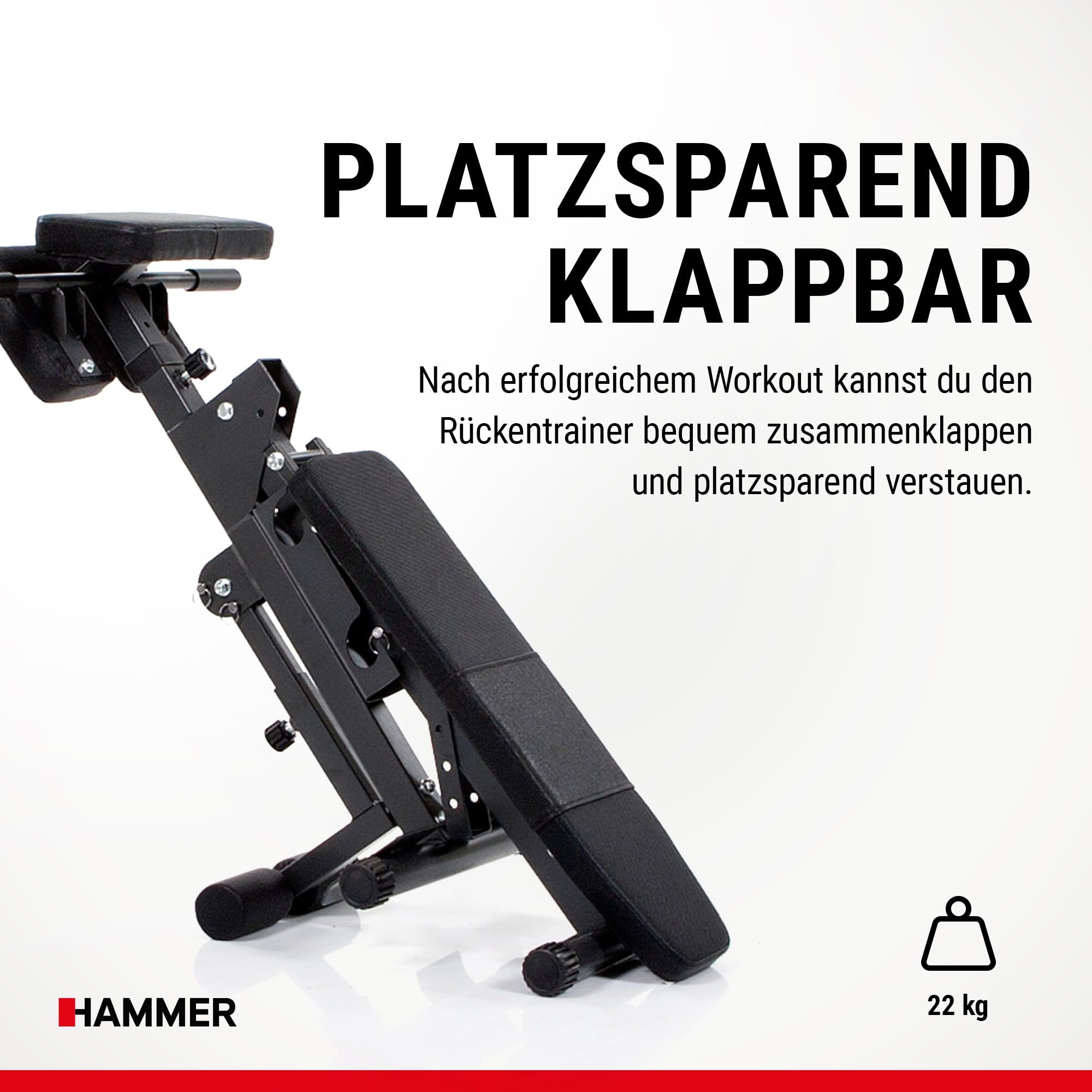 HAMMER Bauch Rückentrainer Ab And Back Trainer Bauch-rückentrainer, schwarz,