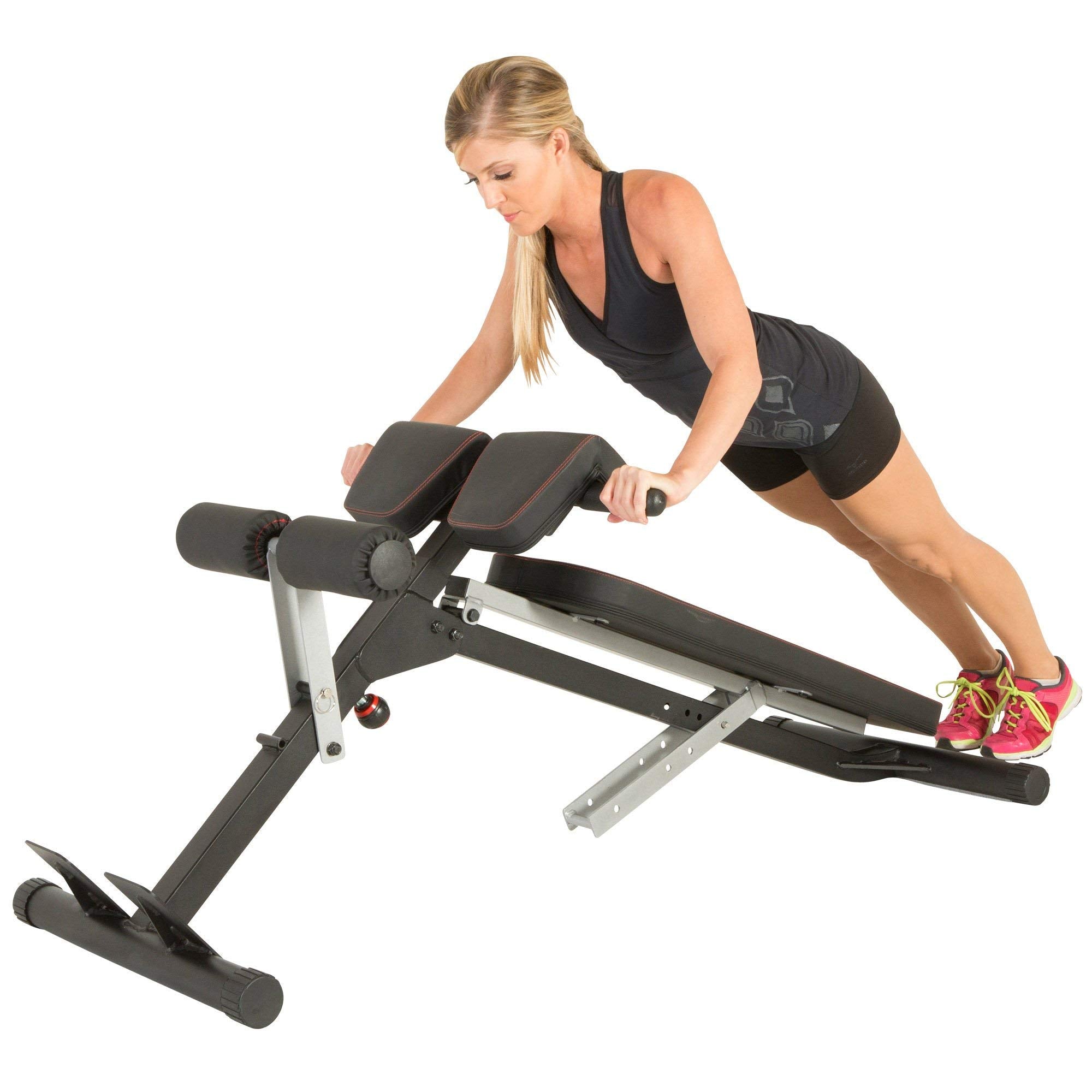 FITNESS REALITY X-Class Light Commercial Multi-Workout Hyperextension Bauch- und Rückentrainer, Schwarz