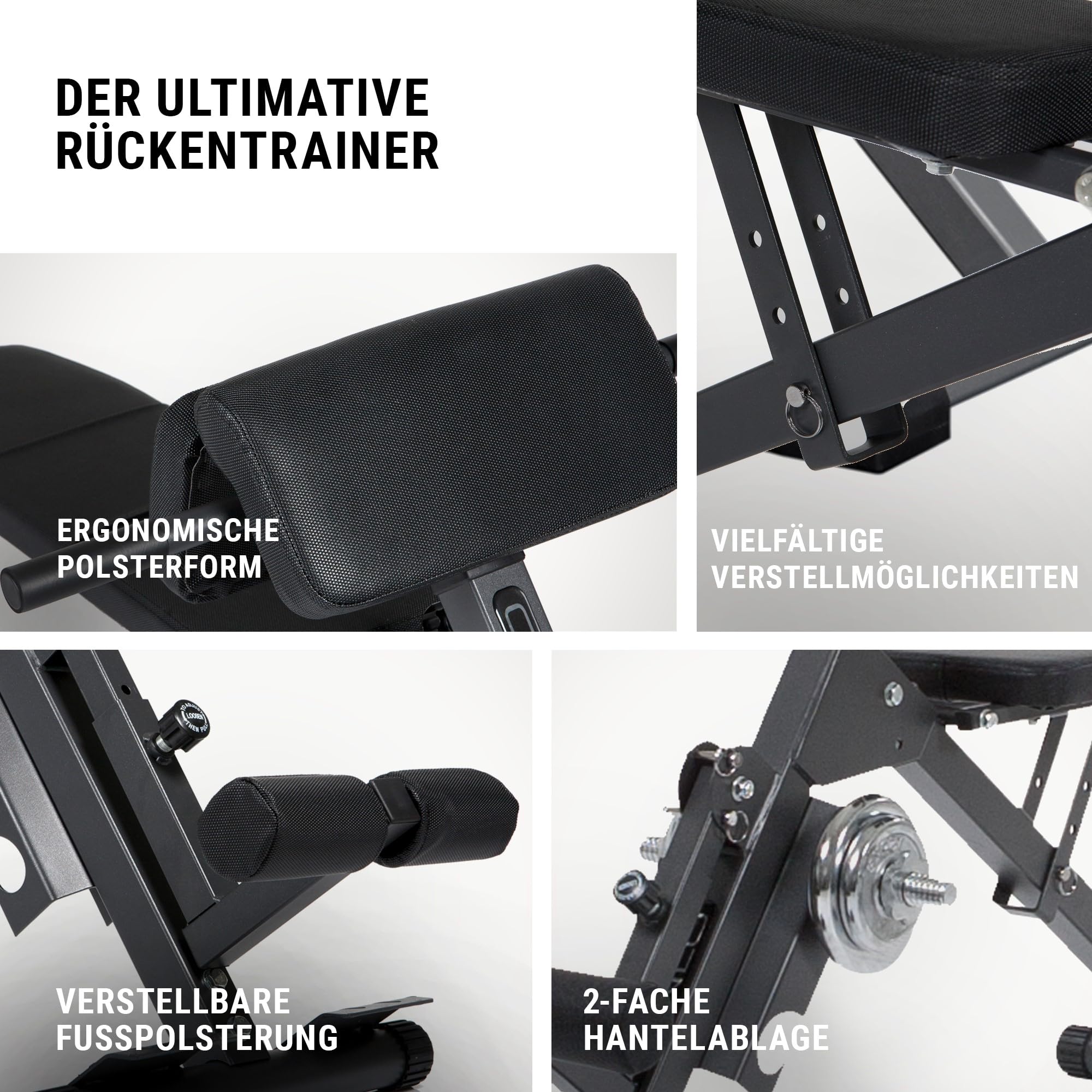 HAMMER Bauch Rückentrainer Ab And Back Trainer Bauch-rückentrainer, schwarz,