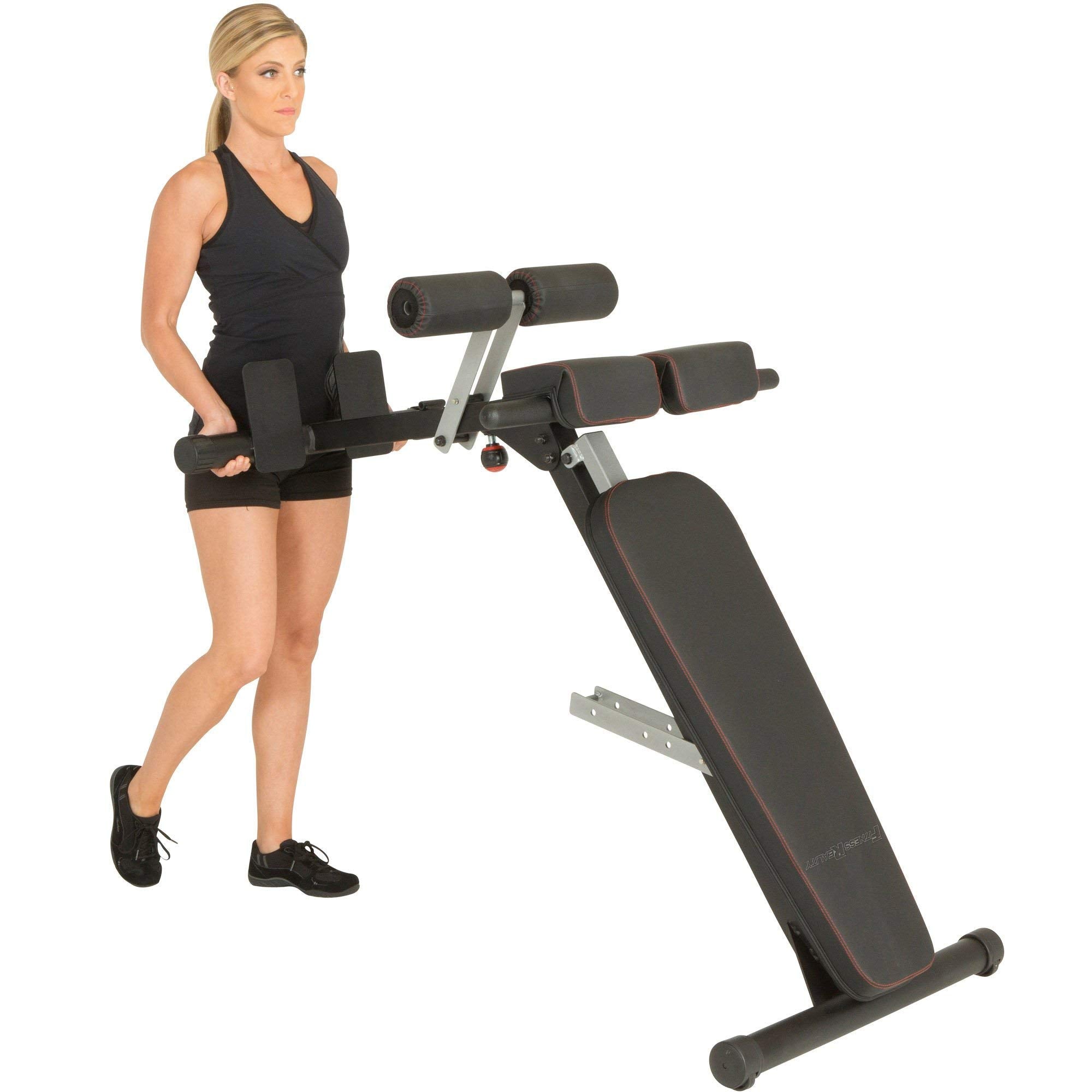 FITNESS REALITY X-Class Light Commercial Multi-Workout Hyperextension Bauch- und Rückentrainer, Schwarz