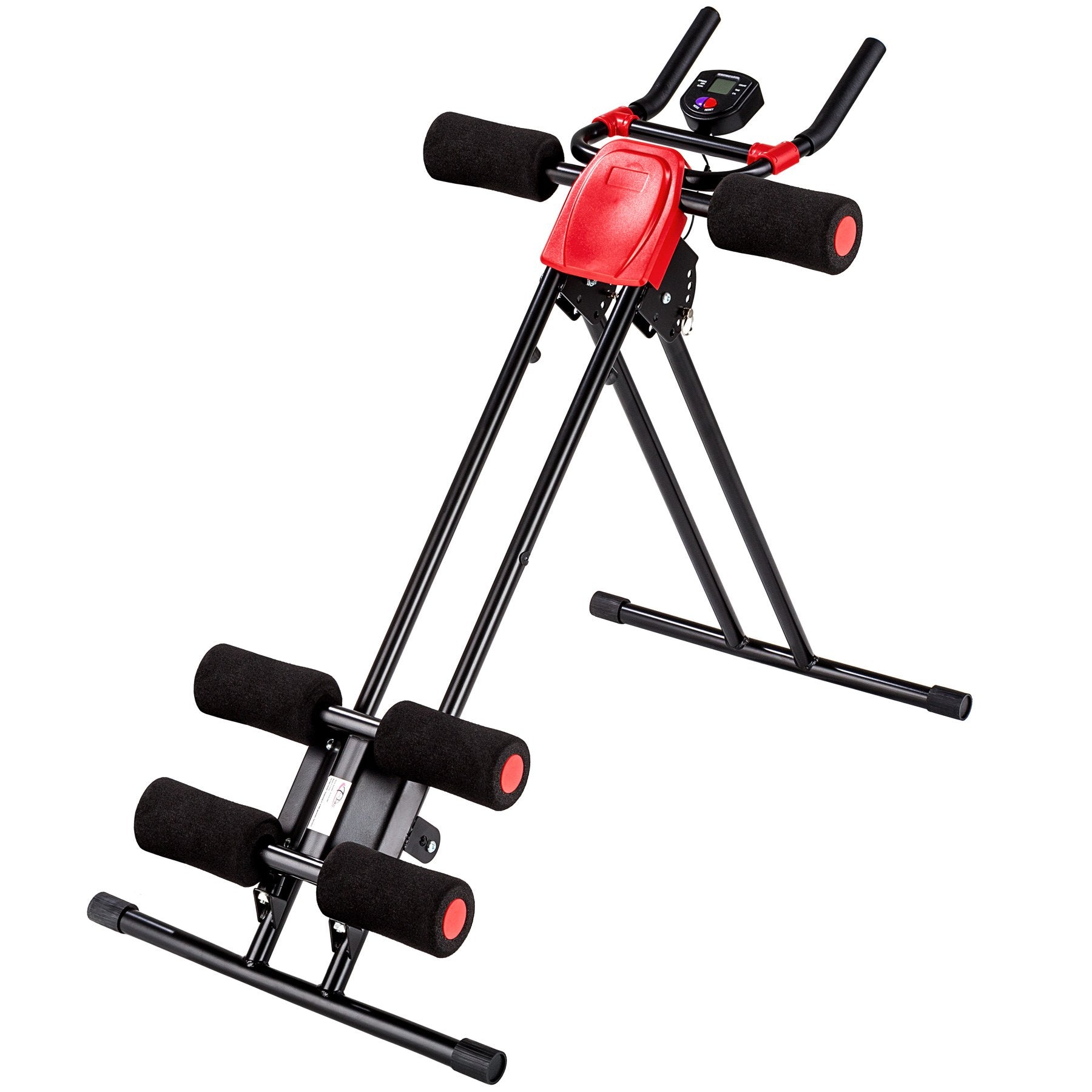 TecTake Bauchtrainer Rückentrainer AB Trainer mit Trainingscomputer | faltbar